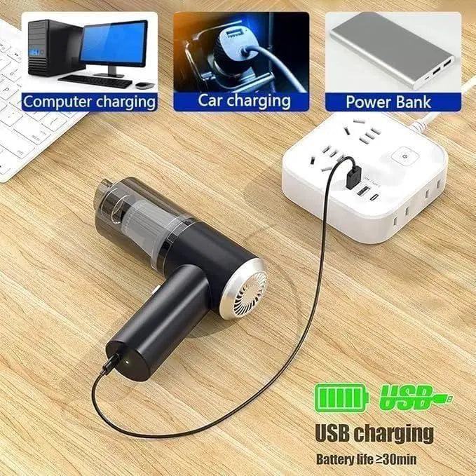 Vacuum Suction Cleaner- Portable Air Duster Wireless- Car Cleaning Tool